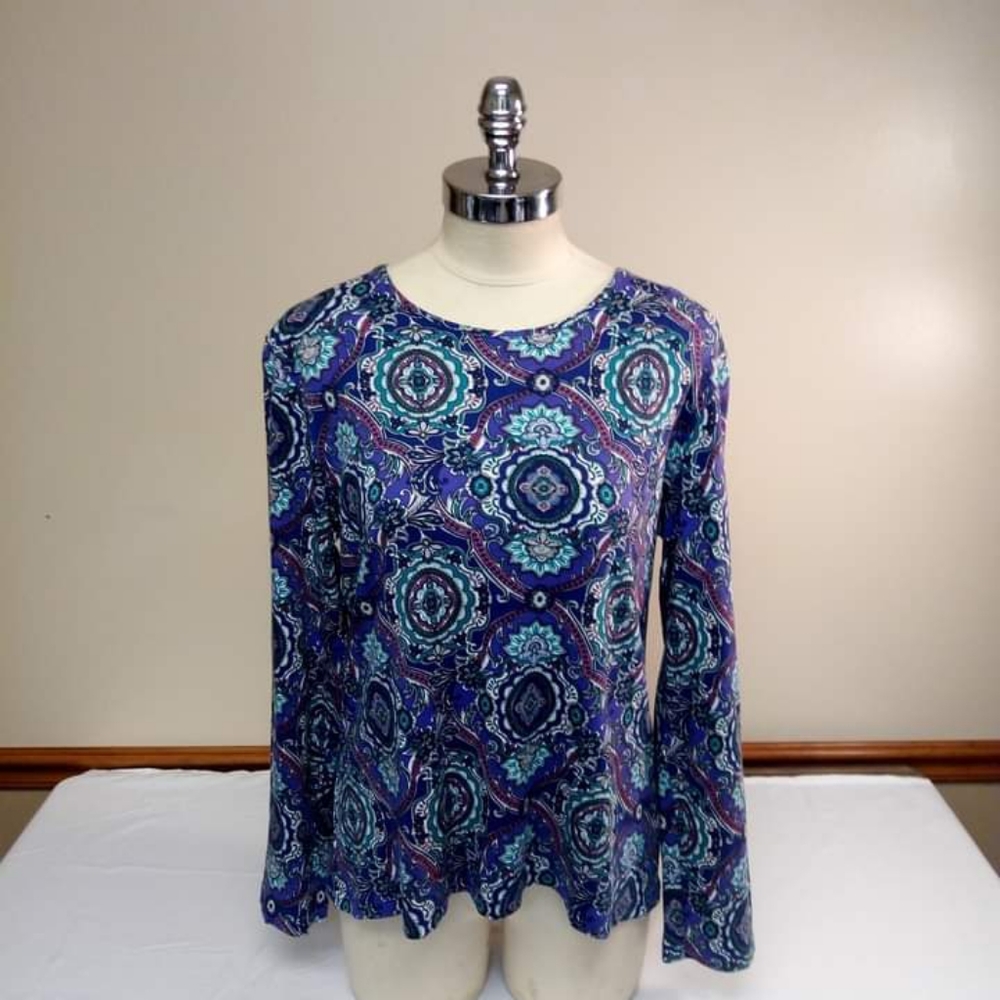 🥀CROFT & BARROW,Paisley print top🥀